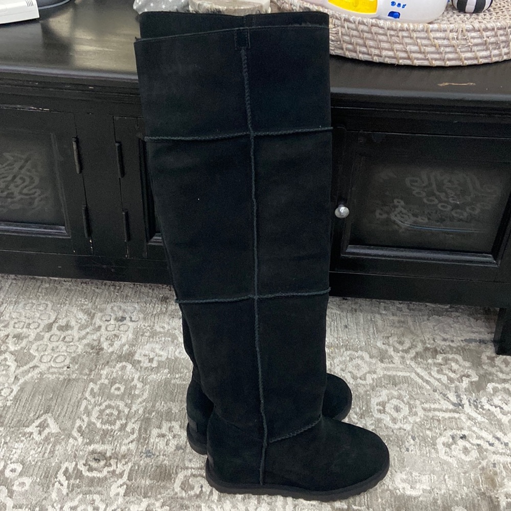 UGG FEMME OVER THE KNEE BOOTS BLACK SIZE 6